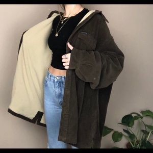 brown corduroy coat